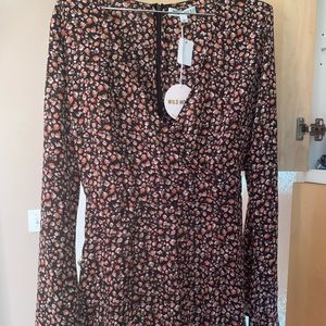 Wild Honey Long-sleeved Floral Romper